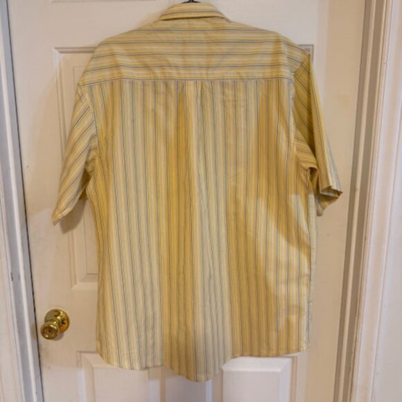 Izod Men's Vintage Plaid Button-Down Shirt Yellow Sz L - Picture 7 of 7
